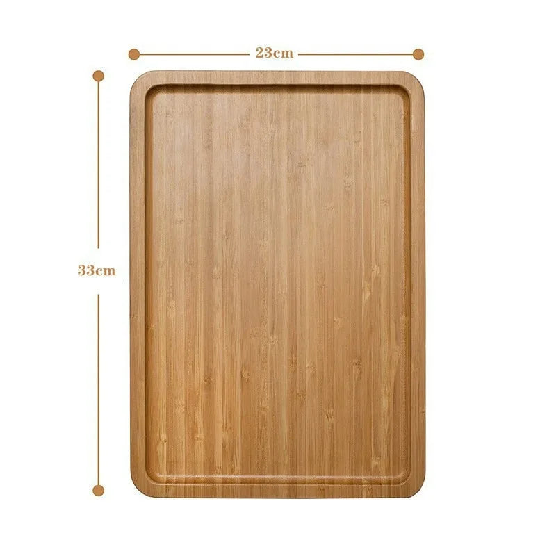 1pcs Wood Sofa Arm Tray Foldable Rectangular Snack & Fruit Platter
