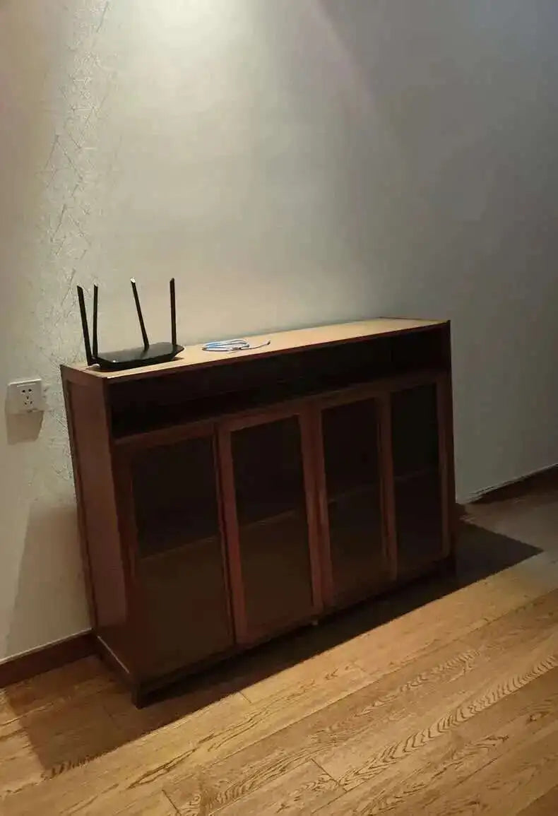 Modern Minimalist Kitchen Cabinet for Home Dust-proof Two-way Sliding Door