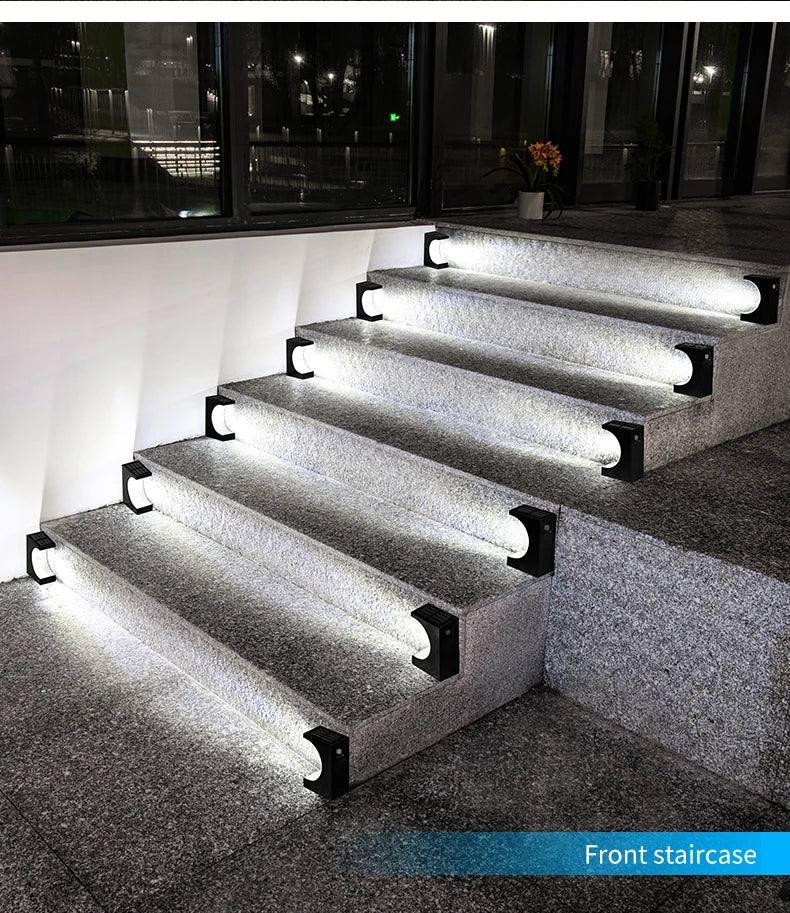 8/12Pcs Solar Step Lights Pathway Stair Outdoor Garden Lights Waterproof Lights