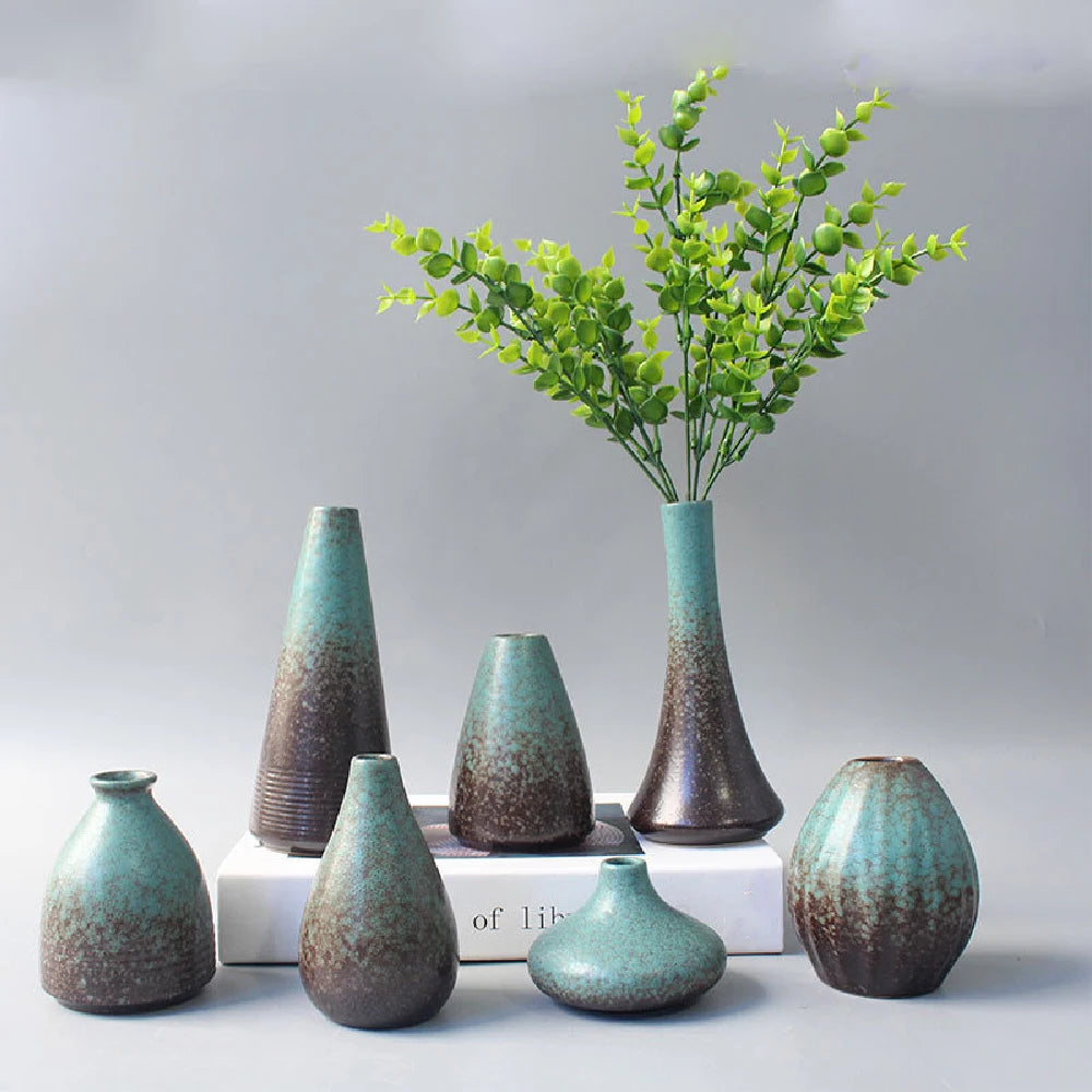 Ceramic Small flower Vase Home Decoration Crafts Tabletop Ornament