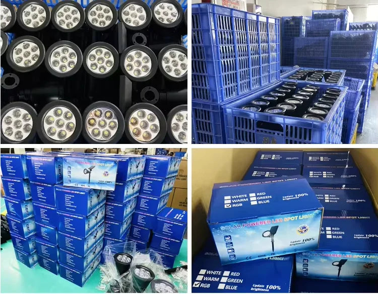 Unique Design 18 Led Rgb Spot Light Waterproof Garden Led Solar Stake