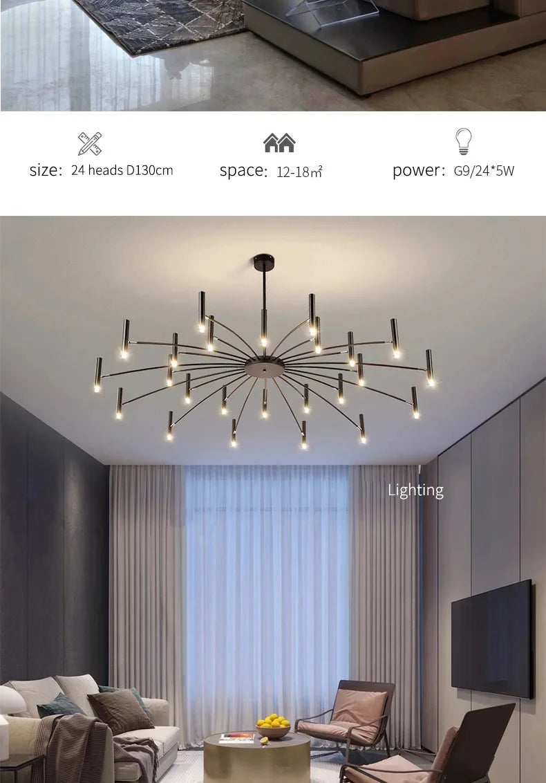 Minimalist Ceiling Chandelier G9 Light Fixtures 110V/220V Home Interior
