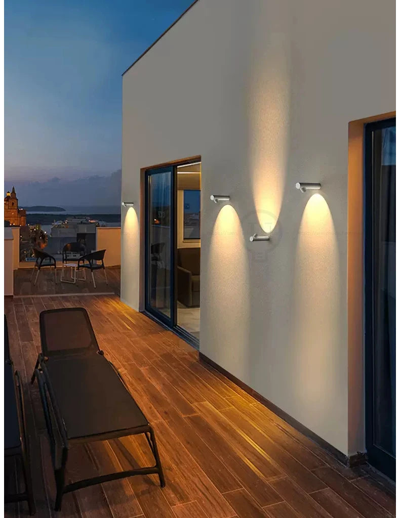 6W COB Waterproof AC85-265V Surface Mounted LED Wall Light Modern Luminaire