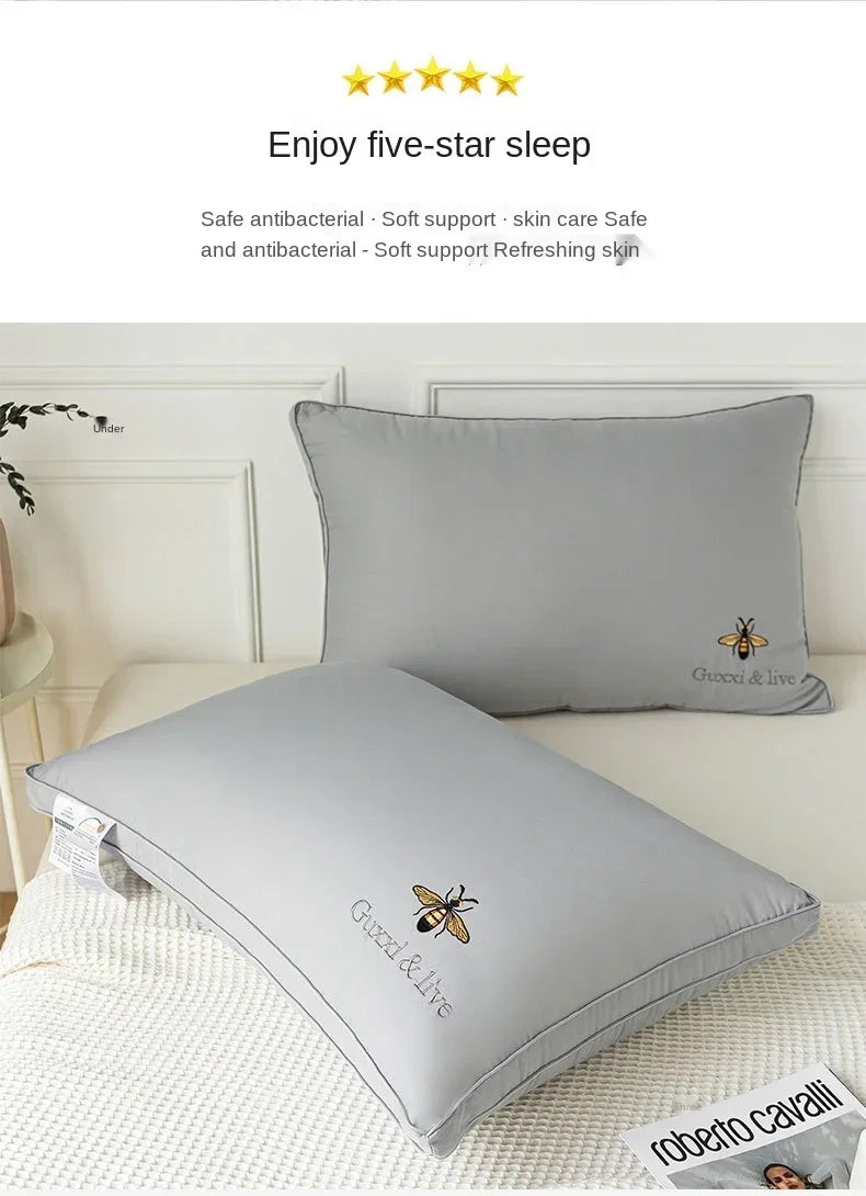 100% Cotton Soy Fiber Pillow Core Cotton Washable Pillows Grade A Low Pillow