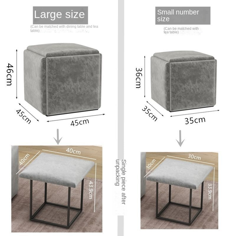 Multifunctional Sofa Stool Iron Foldable Living Room Furniture Home Rubik's Cube