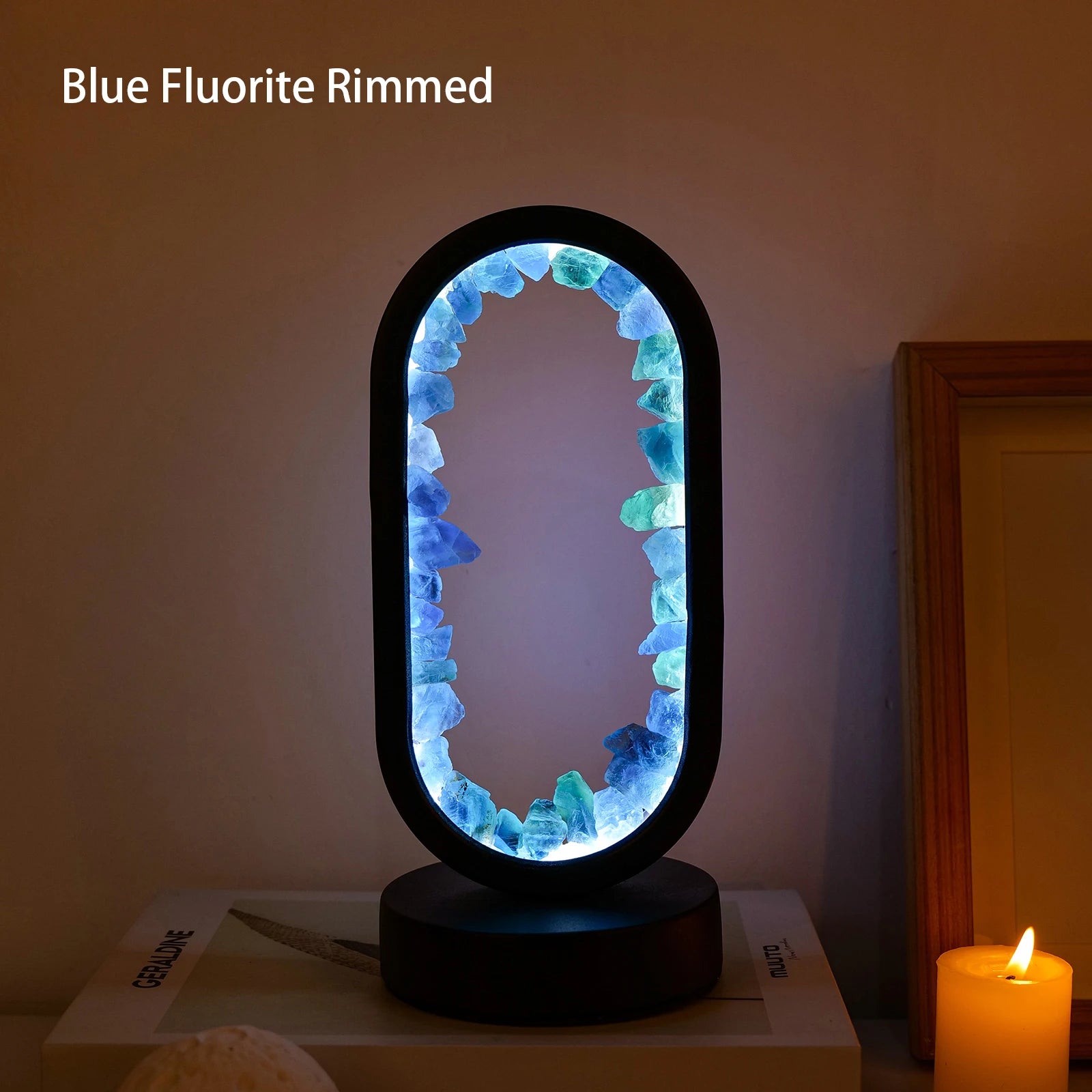 1PC LED Bedside Lamp | Natural Quartz & Amethyst Raw Stone Crystal Lamp