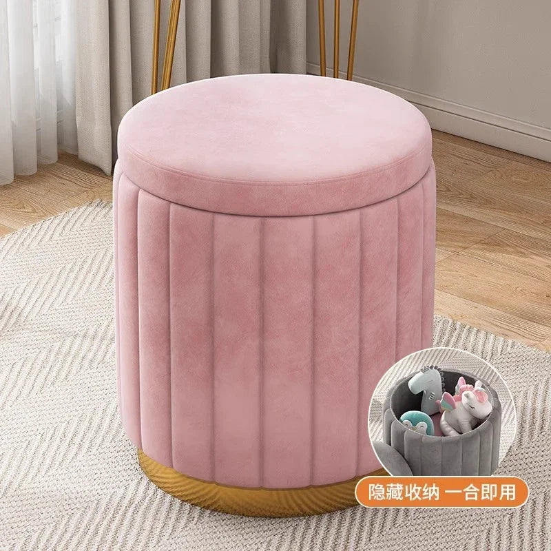 Bedroom Furniture Cream wind storage makeup stool vanity chair vanity stool