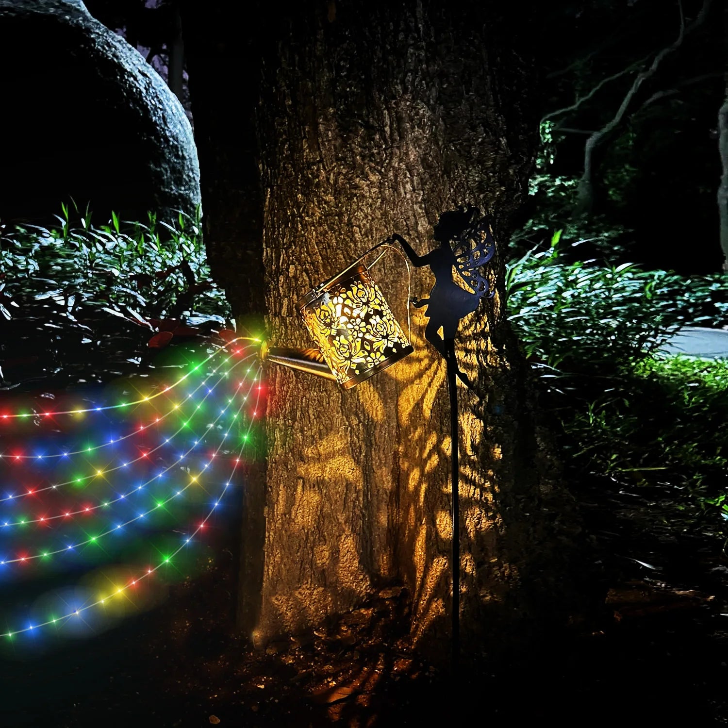 Solar Angel Kettle, waterfall lamp, garden ornament, perfect choice for garden