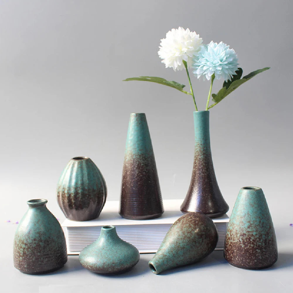 Ceramic Small flower Vase Home Decoration Crafts Tabletop Ornament