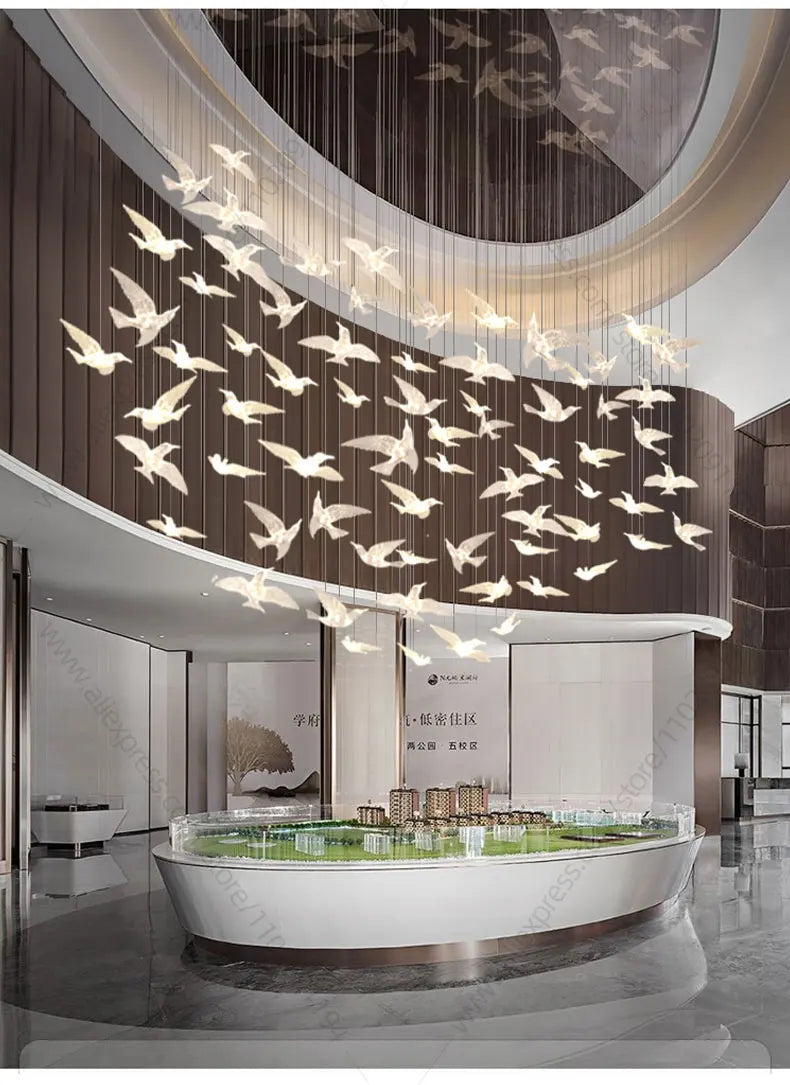 Led Bird Pendant Lamp Home Decoration Lighting Hanging Lamp Design Chandelier
