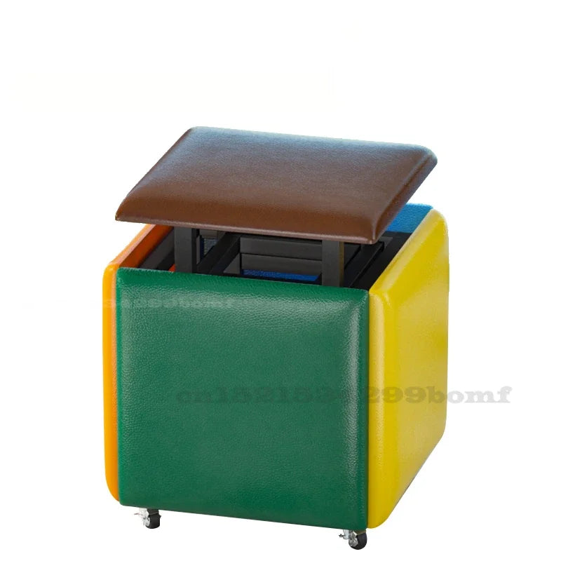 Multifunctional Sofa Stool Iron Foldable Living Room Furniture Home Rubik's Cube