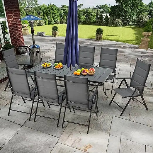 All-Weather Rattan Patio Dining Set with 60
