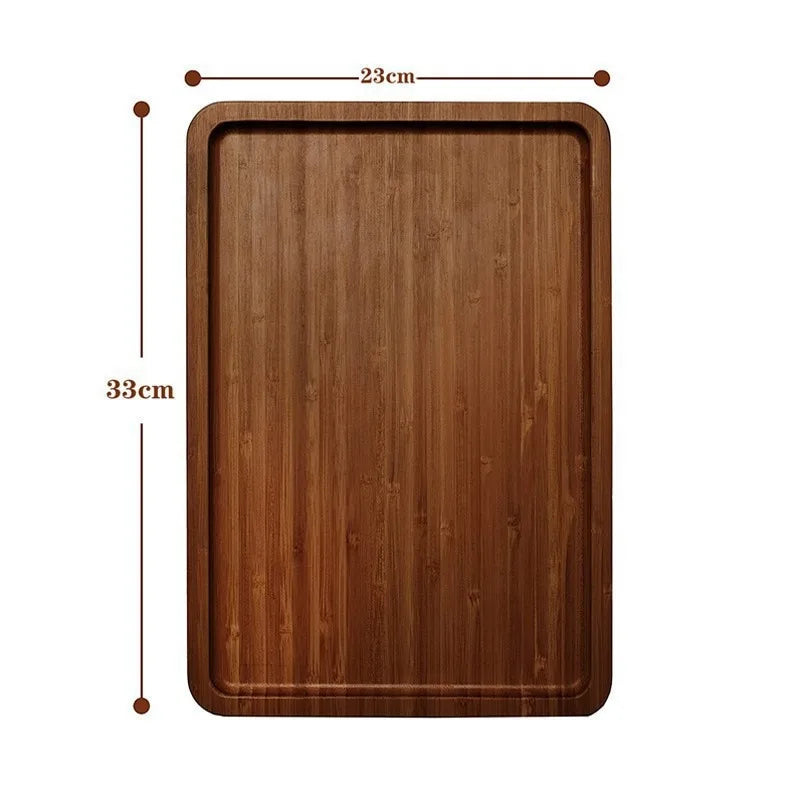 1pcs Wood Sofa Arm Tray Foldable Rectangular Snack & Fruit Platter
