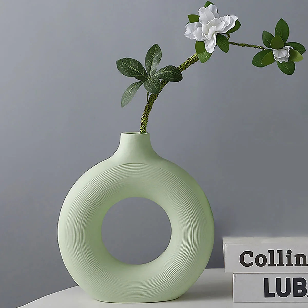 Ceramic vase, round matte vase, minimalist Nordic Bohemian vase