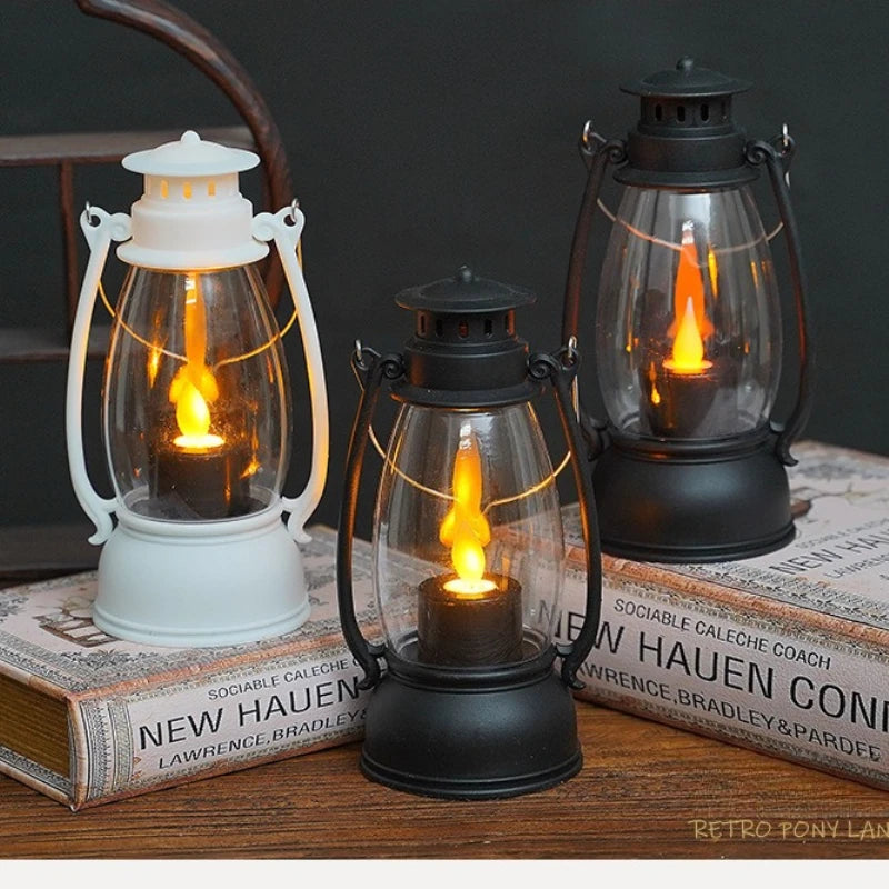 Vintage LED Candle Lantern Waterproof Atmosphere Lamp Flameless Wedding
