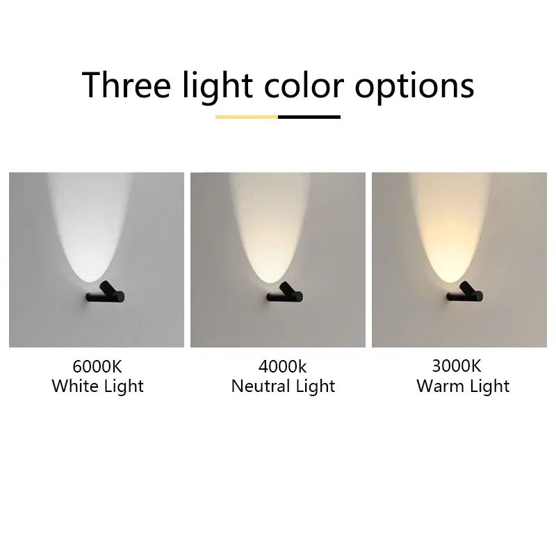 6W COB Waterproof AC85-265V Surface Mounted LED Wall Light Modern Luminaire