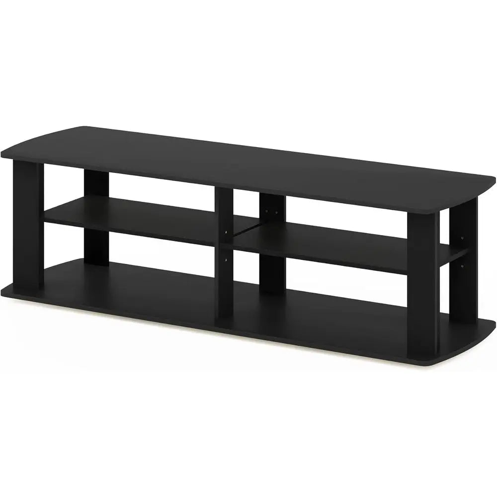 3-Tier Entertainment Center with Open Shelves Storage for Living Room