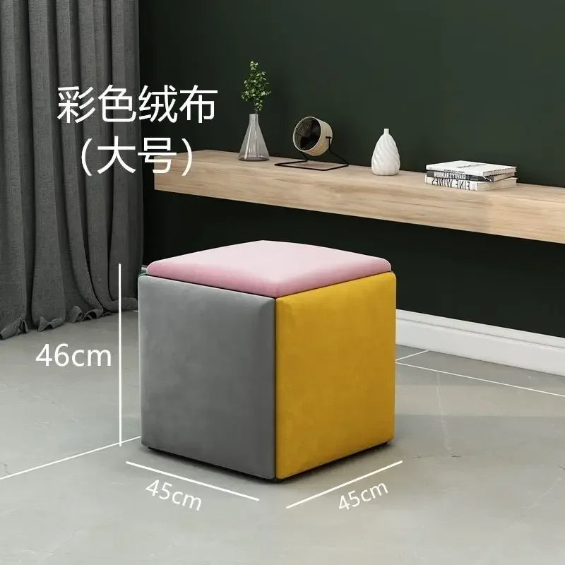 Multifunctional Sofa Stool Iron Foldable Living Room Furniture Home Rubik's Cube
