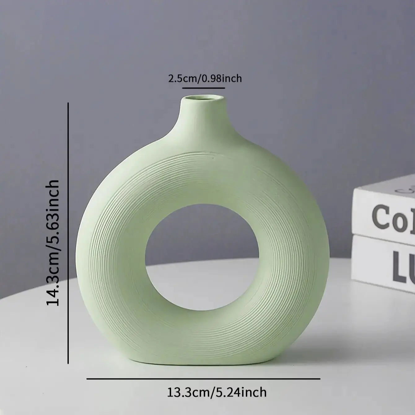 Ceramic vase, round matte vase, minimalist Nordic Bohemian vase