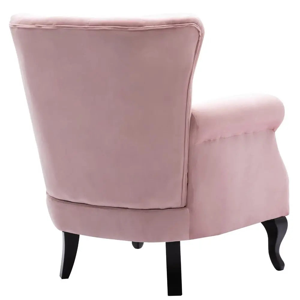 Accent Chair for Living Room Velvet Button Tufted Armchair Wingback Chair