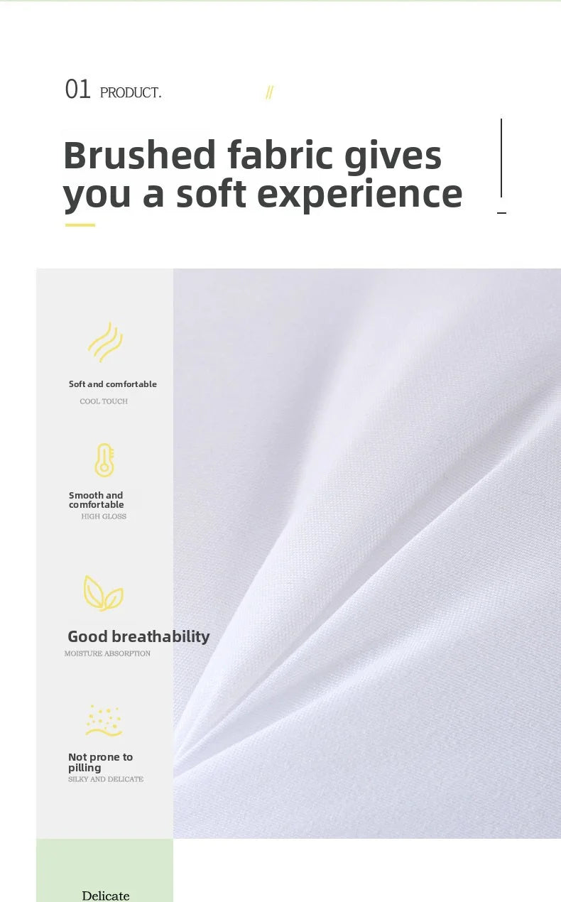 Quilted Down Pillow Soft White Single Pillow with Hotel-Quality Bed Pillow