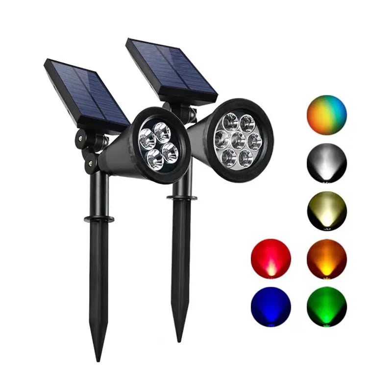 Unique Design 18 Led Rgb Spot Light Waterproof Garden Led Solar Stake