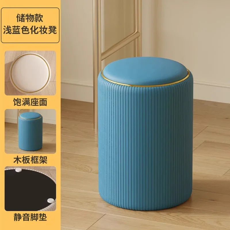 Bedroom Furniture Cream wind storage makeup stool vanity chair vanity stool