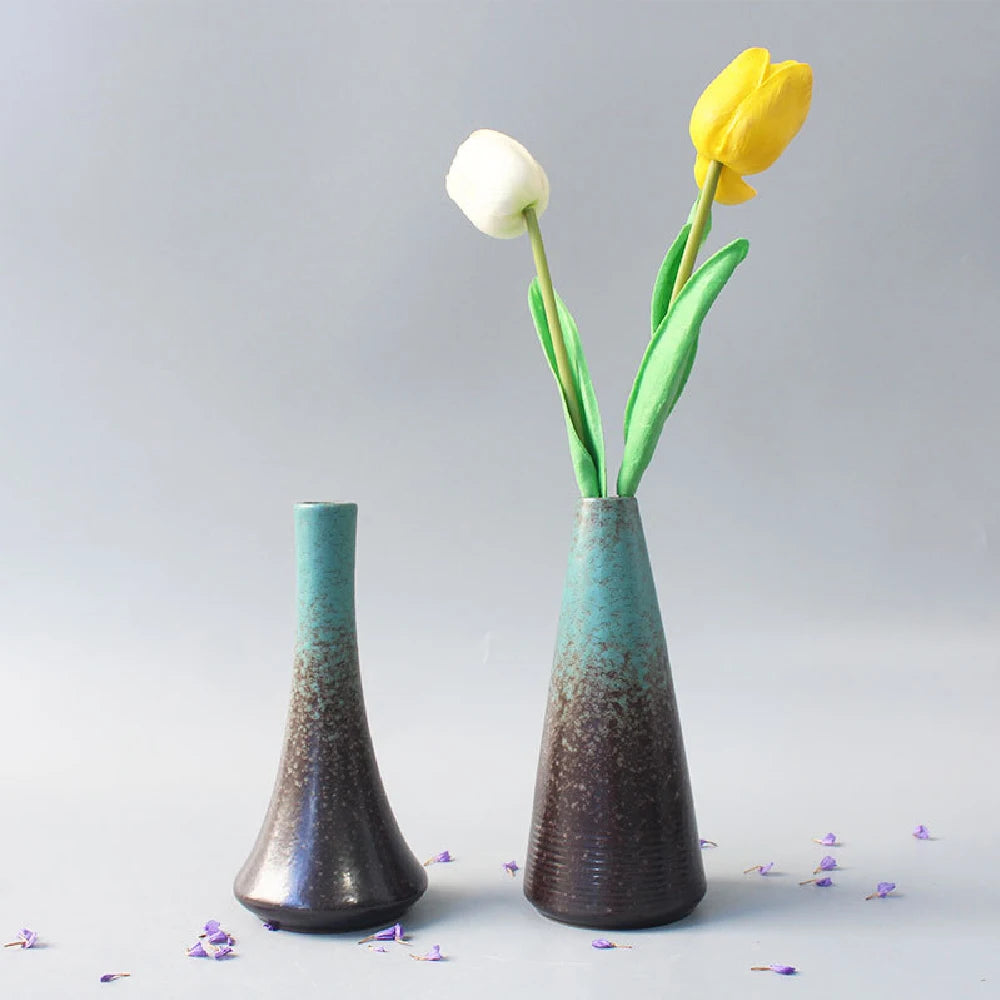 Ceramic Small flower Vase Home Decoration Crafts Tabletop Ornament