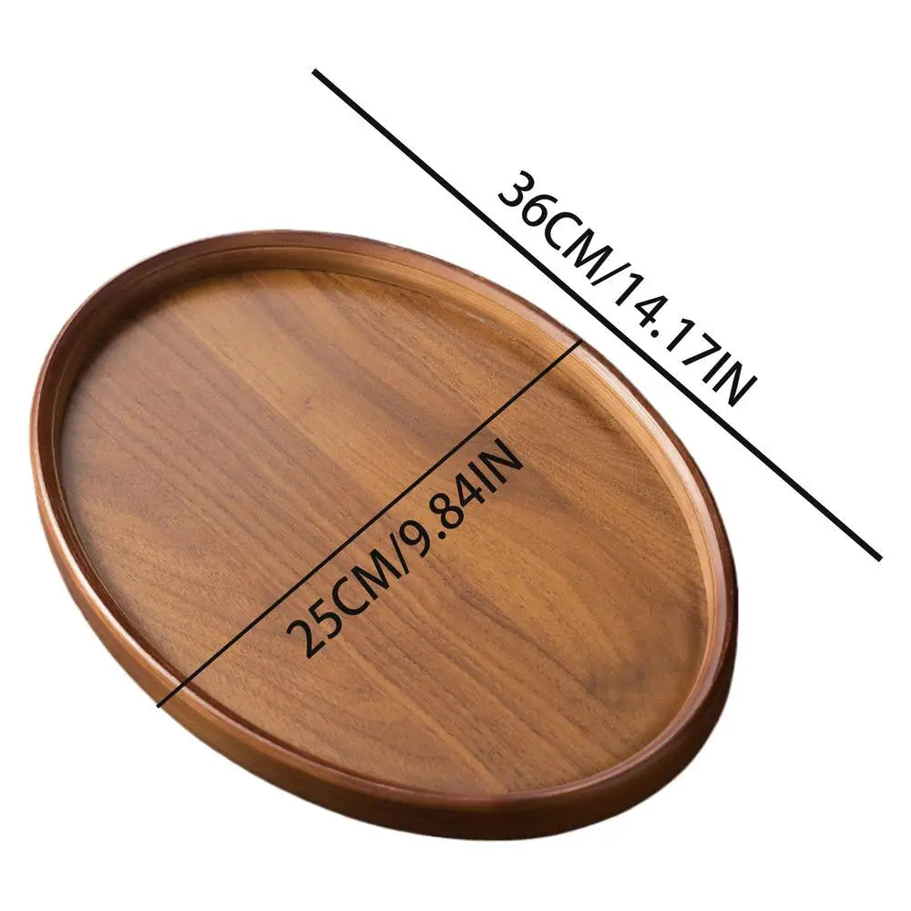 Wooden Serving Trays Oval Display Retro Home Decor Decorative Wooden Trays