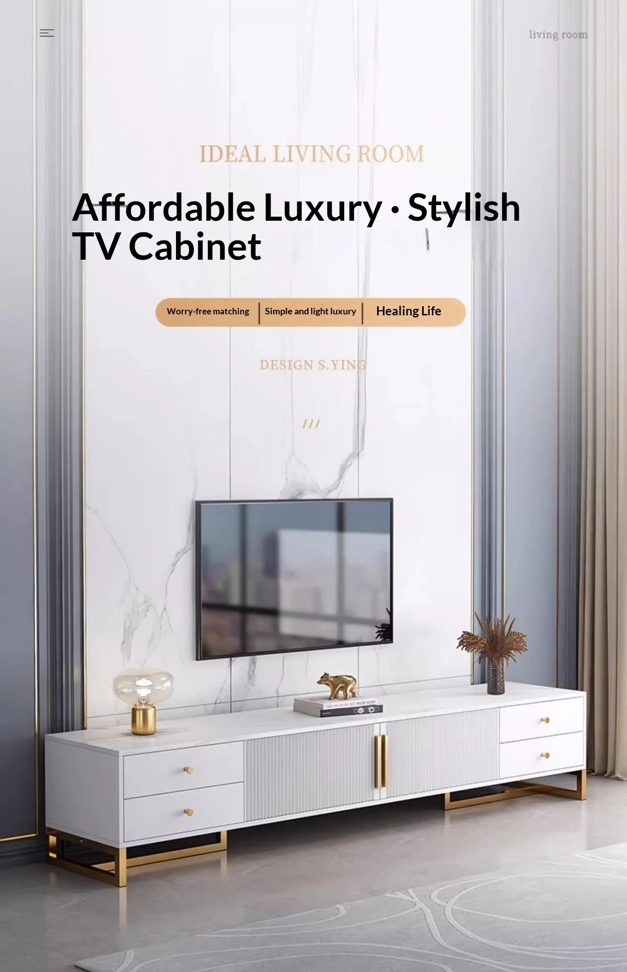 Modern Floor Standing TV Stand Cabinet Storage Console Living Room Tv Stand