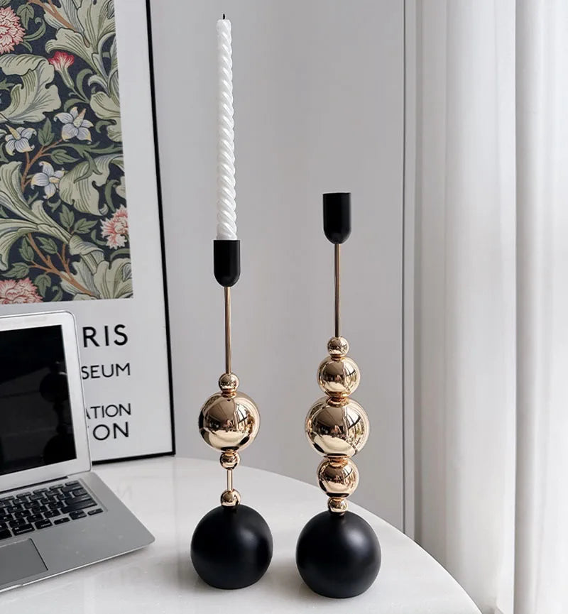 Metal Gold Candlestick Holder — Luxury Taper Candle Stand