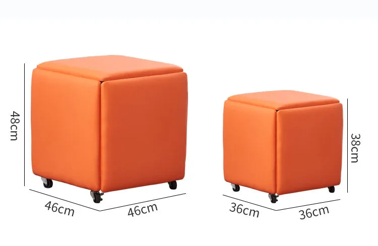 Nordic 5 in 1 Sofa Soft Stool, Creative Home, Rubik's Cube Combination