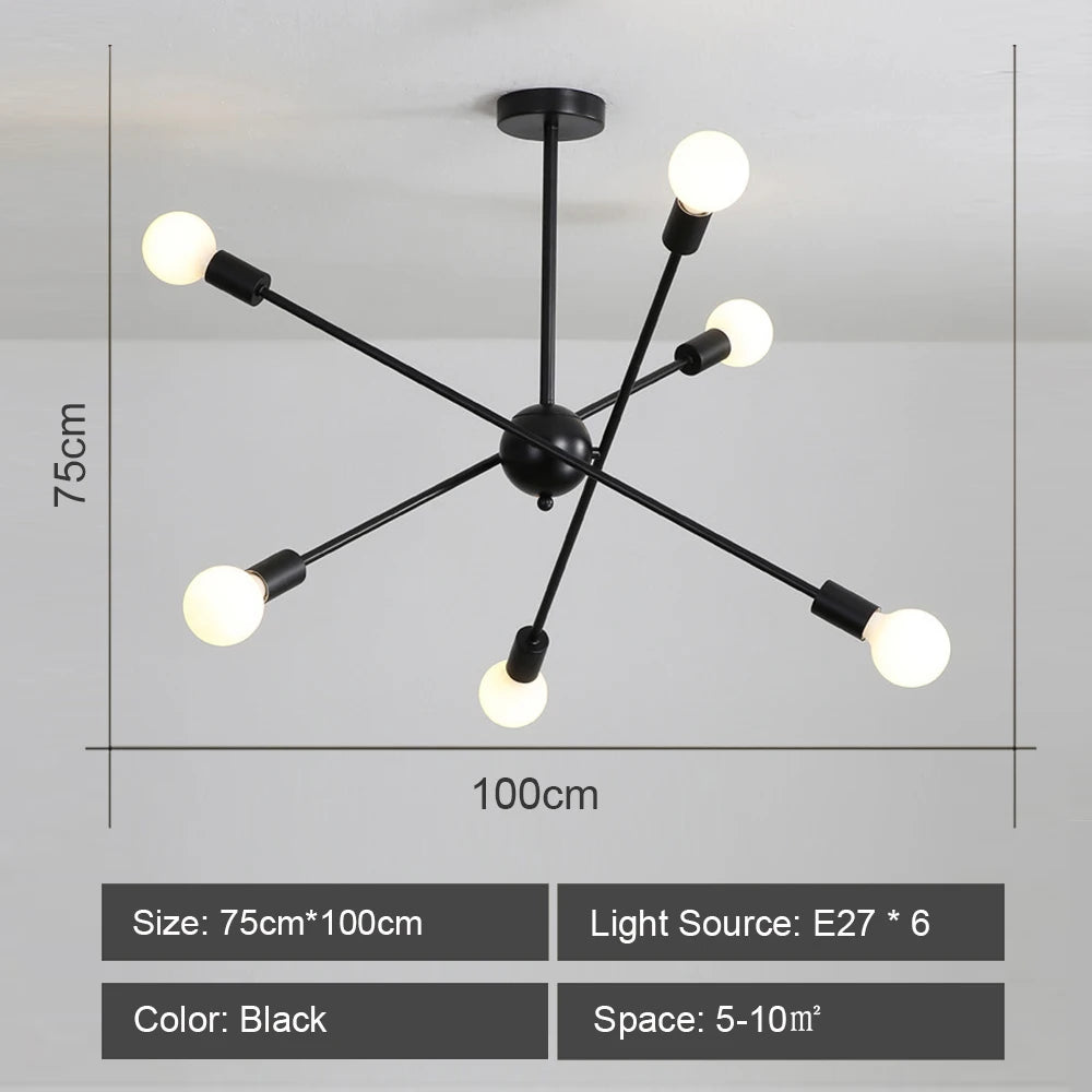 Modern LED Ceiling Chandelier Light Living Room Bedroom Lighting Decor