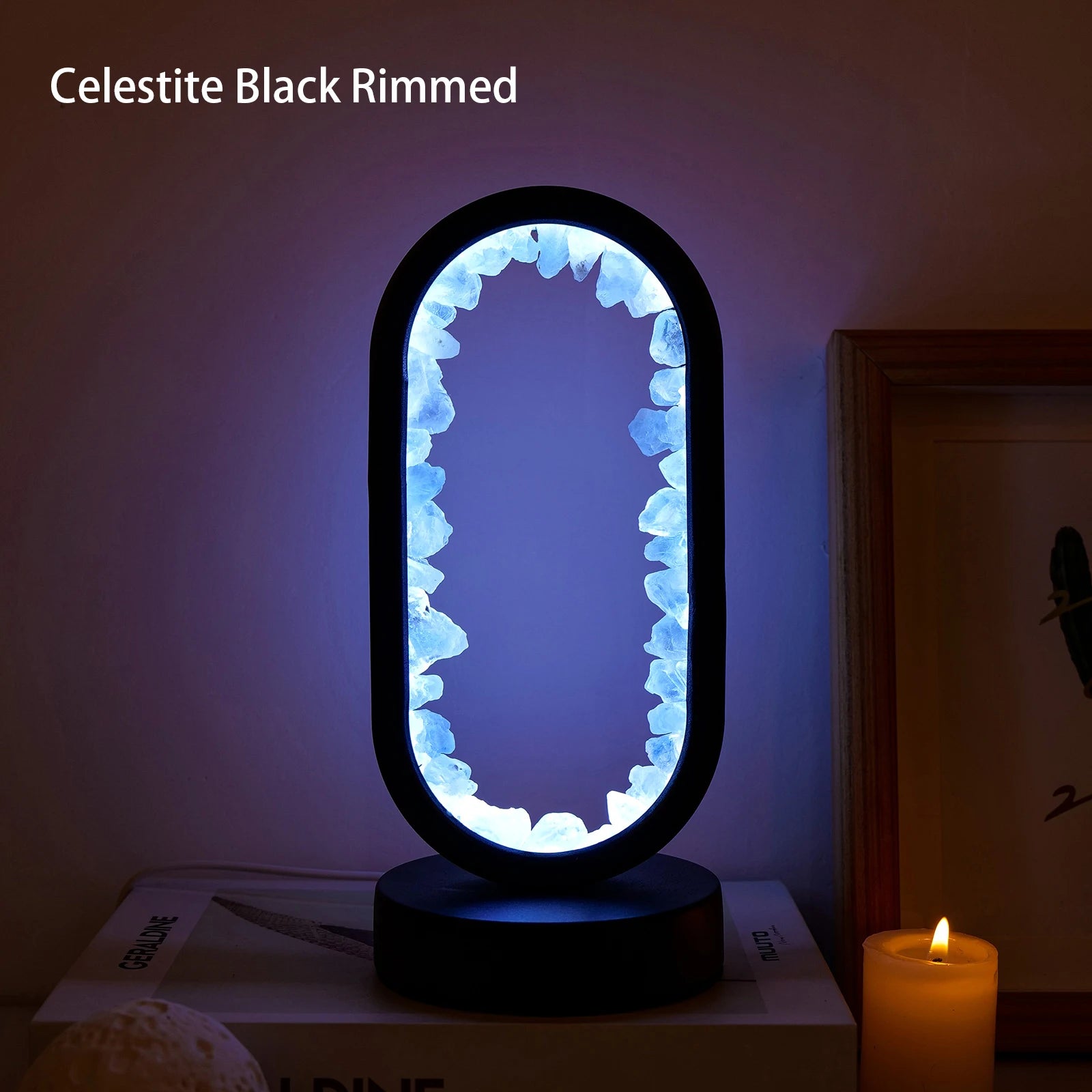 1PC LED Bedside Lamp | Natural Quartz & Amethyst Raw Stone Crystal Lamp