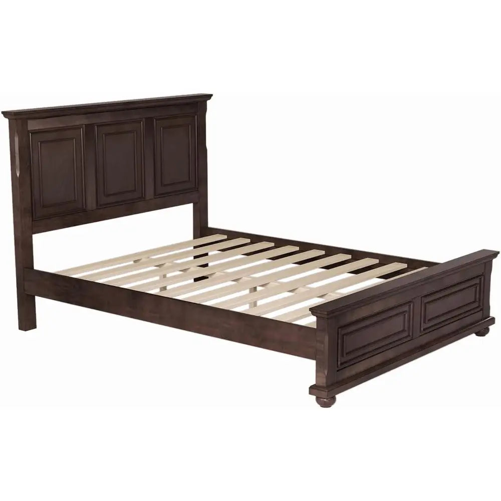Solid Wood Queen Platform Bed with Wooden Slats, No Box Spring Needed