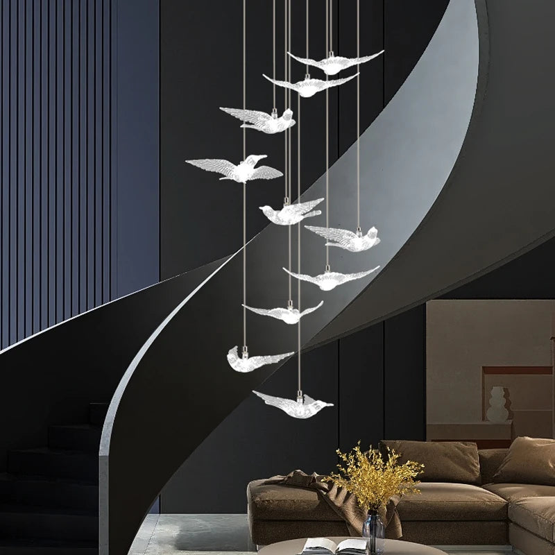 Led Bird Pendant Lamp Home Decoration Lighting Hanging Lamp Design Chandelier