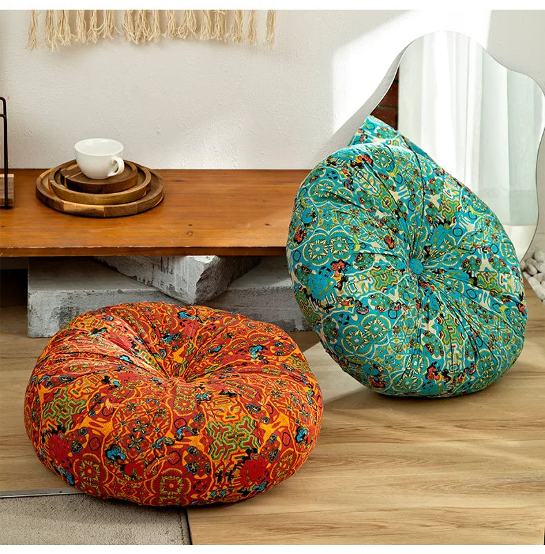 Bohemian Style Thickened Cotton Linen Cushion for Ground Lazy People Pillow