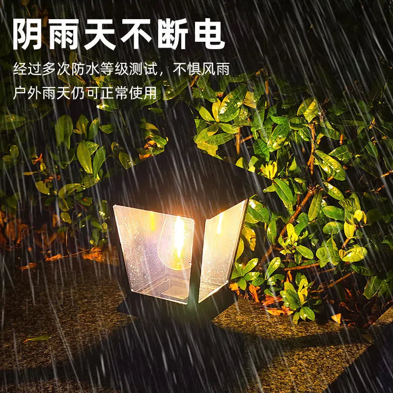 Outdoor Solar Pillar Light Waterproof Garden Villa Fence Lamp Landscape