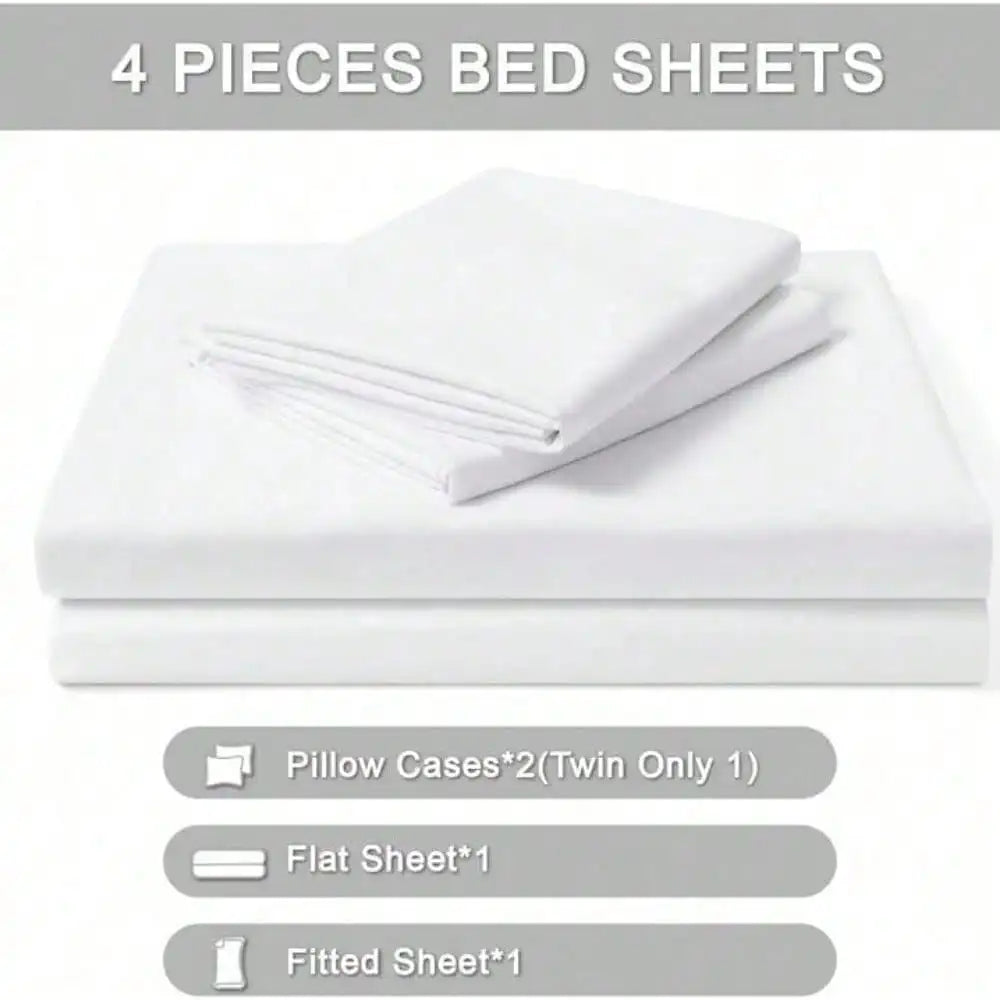 Satin Bed Sheet Set — Twin, Full, Queen & King