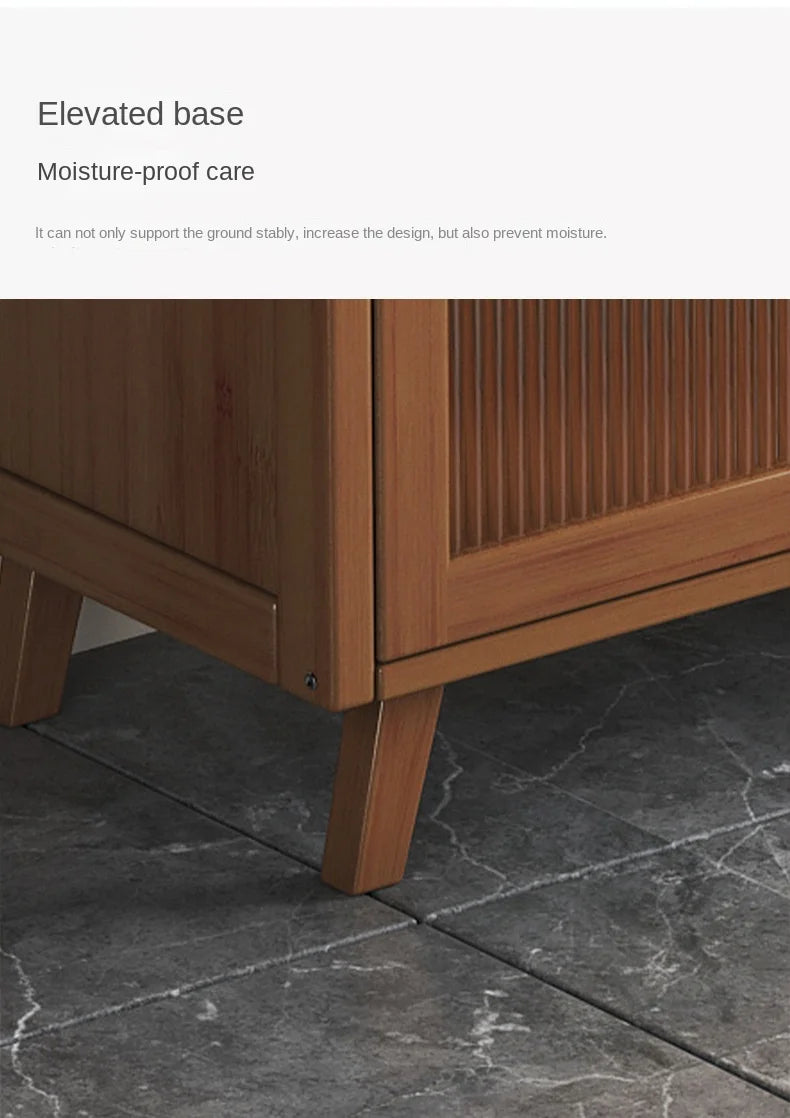 Bamboo solid wood kitchen cabinets furniture sideboard side table furniture