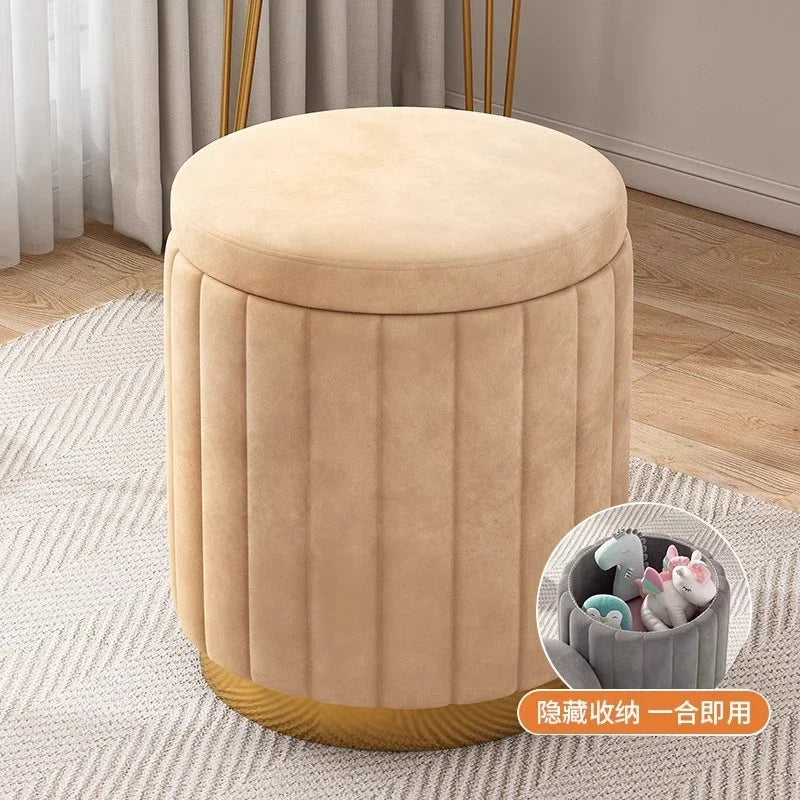 Bedroom Furniture Cream wind storage makeup stool vanity chair vanity stool